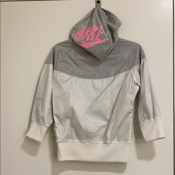 Nike windbreaker White/Gray/Pink - Picture 2 of 7